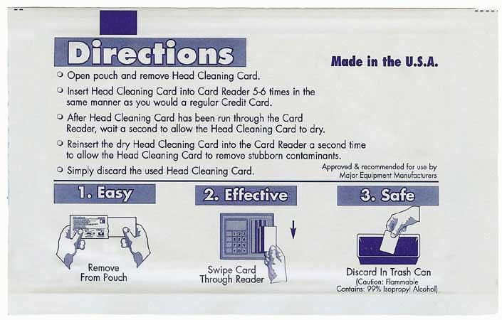 Head Cleaning Cards